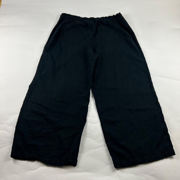 Ava & Viv Black Linen Blend Wide Leg Lounge Pant 2X - Picture 6 of 7